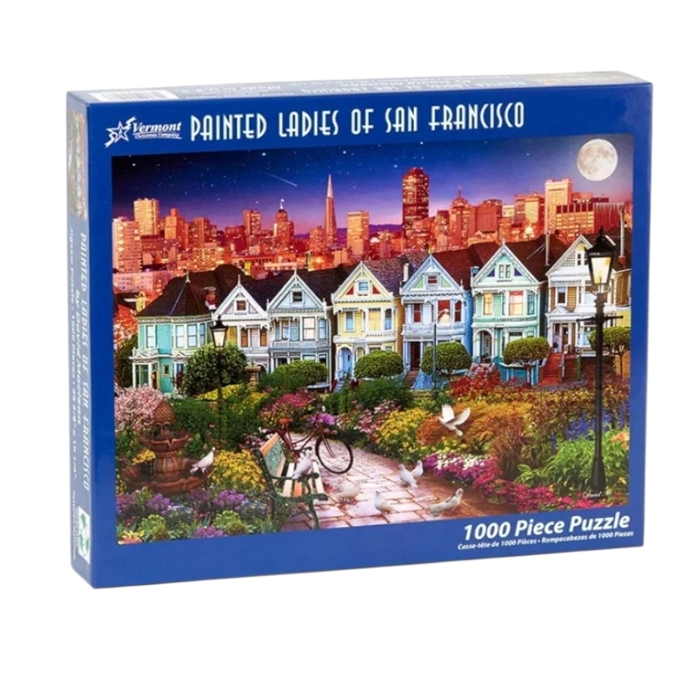 Vermont Christmas Company Painted Ladies of San Francisco Jigsaw Puzzle 1000 Pcs